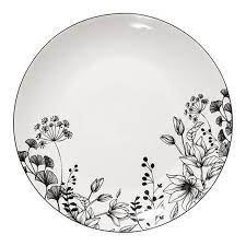 [154845] Assiette plate White Floral D27cm