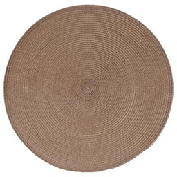 [108120J] Set de table tresse rond taupe 