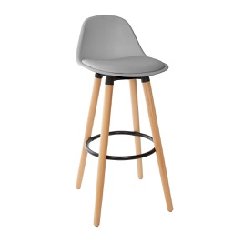 [157165A] Tabouret bar gris maxon