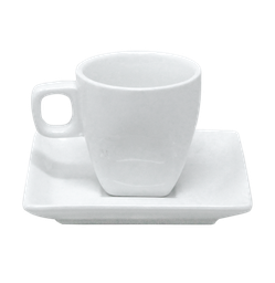 [16829-5] Tasse et s/ tasse blanc 5x5cm