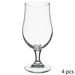 [134801] Lot de 4 verres biere sur pied 37cl