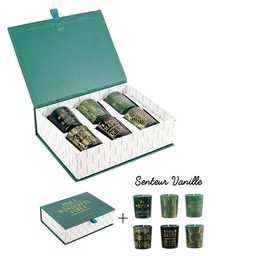 [BO5135] Bougies coffret set 6pces senteur vanille HOME DECO FACTORY