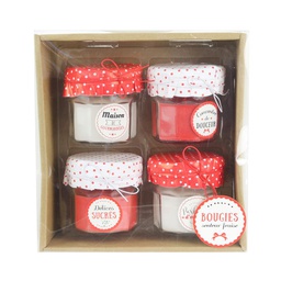 [BO5146] Bougie confiture coffret x4 HOME DECO FACTORY