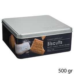 [136305] Boite a biscuits Relief Ii 20cm Noir