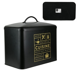 [BT6667] Boite de rangement cuisine metal black mat m4 a1/m4