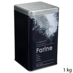 [136308] Boite farine Relief Ii 18cm Noir