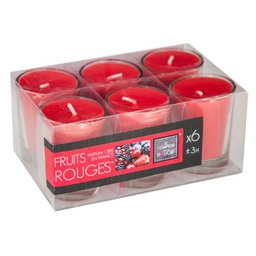 [155455H] Bougie set de 6pces senteur fruits rouges ATMOSPHERA