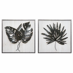 [166944] Cadre bois/met feuilles 48x48