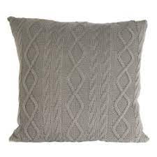 [HD4699] Coussin dehoussable tricot Gris 40x40cm